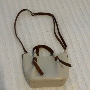 Chic Cream and Brown Crossbody Bag